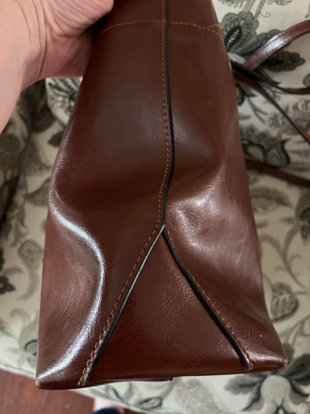 Kattee- vintage Deep Brown Leather Tote - Picture 12 of 12
